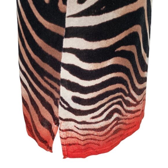 Lauren Ralph Lauren Linen Blend Tunic PL Zebra Sweater Lightweight Animal Print. - Picture 5 of 15